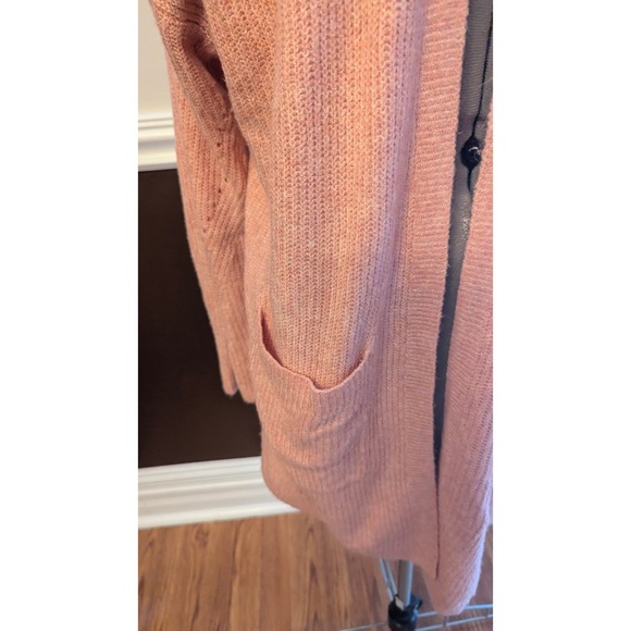 American‎ Eagle Pink Cozy Knit Open Front Cardigan Sweater M - Picture 2 of 6